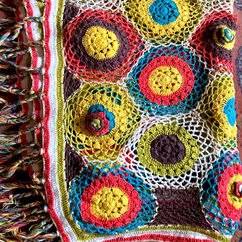 Vintage crocheted throw